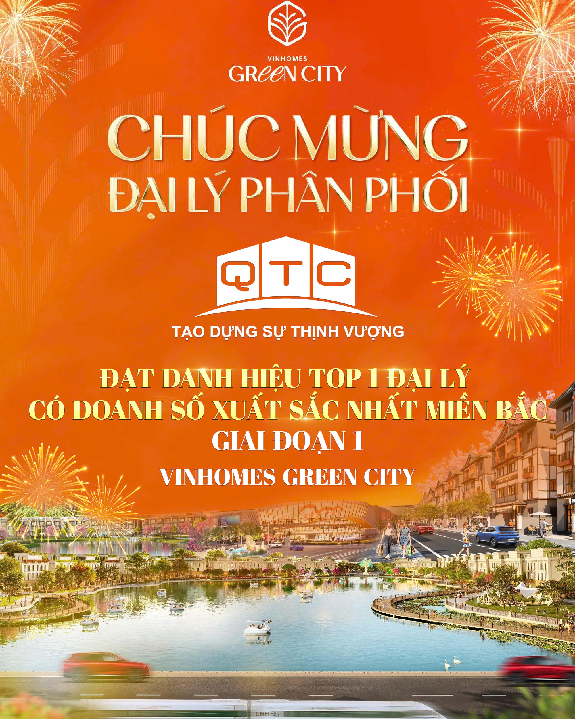 QTC Land – Đại lý xuất sắc giai đoạn 1 dự án Vinhomes Green City